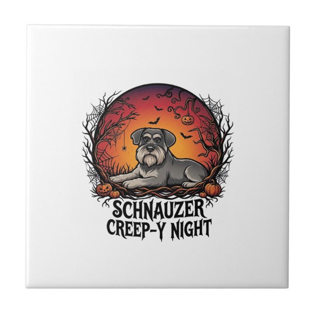 Aboboras Morcegos Noite de Schnauzer Halloween_1 (Frente)