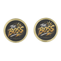 Cufflinks Boss Crown – Luxo em Ouro 🔥