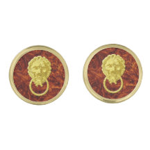 Teste padrão Dourado da madeira do Burl do leão