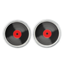 Abotoaduras Presente de Recortes de Música Retro