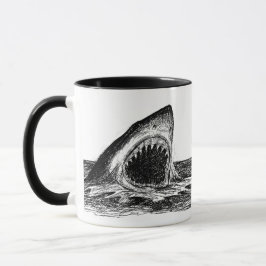 ABRA caneca do desenhista do tubarão branco das