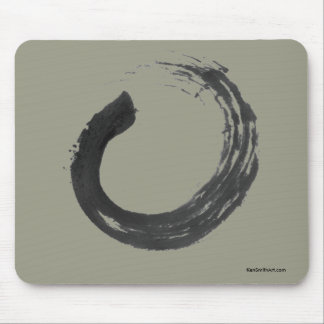 Abra o zen Mousepad de Enso do círculo, Khaki