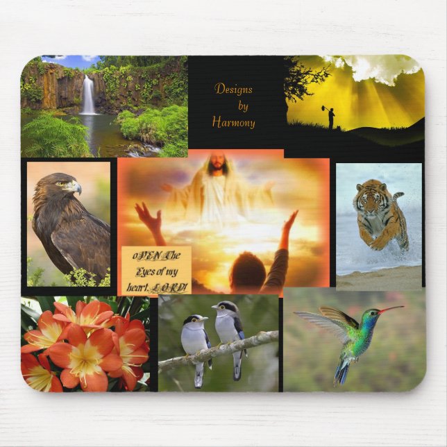 Abra os olhos de meu senhor Mousepad do coração (Frente)