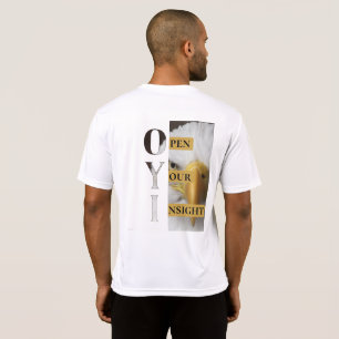 Abra sua visão - Camisa de T minimalista masculina
