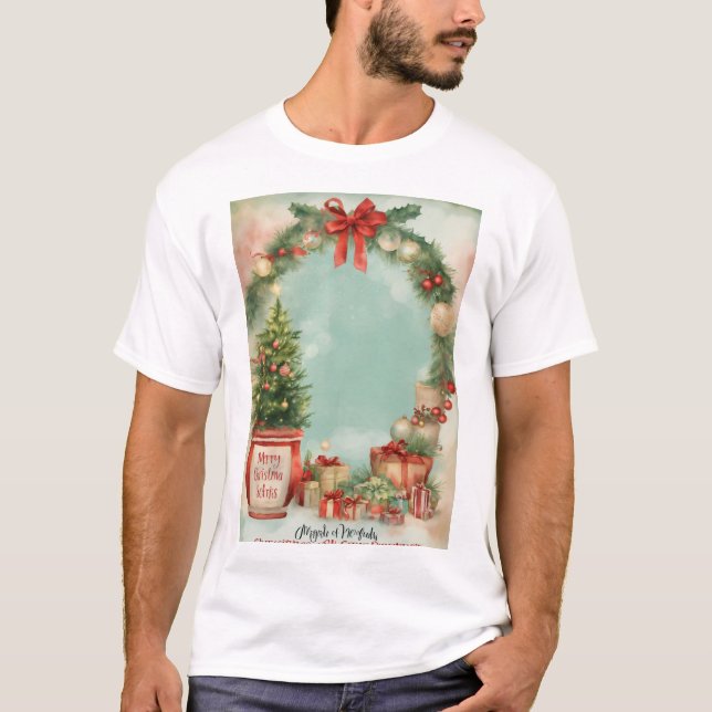 Abraça o Espírito com Camisetas de Árvore de Natal (Frente)