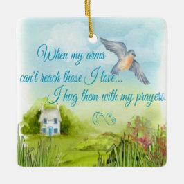 Abraçando o com meu ornamento das orações