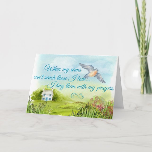 Abraçando Você Com Meu Cartão De Oração (Frente)