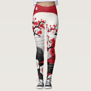 Abraçar a Elegância: Leggings de Cerejeira Japones