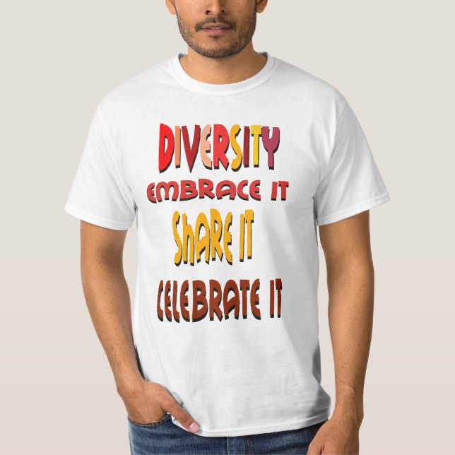 Abraçar Camiseta da Diversidade (Frente)