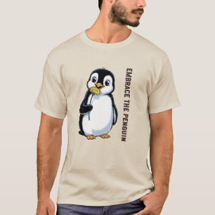 Abraçar o Meme do Pinguim Camiseta Divertida da In