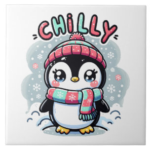 Abraço de Cachecol de Neve do Pinguim Frio