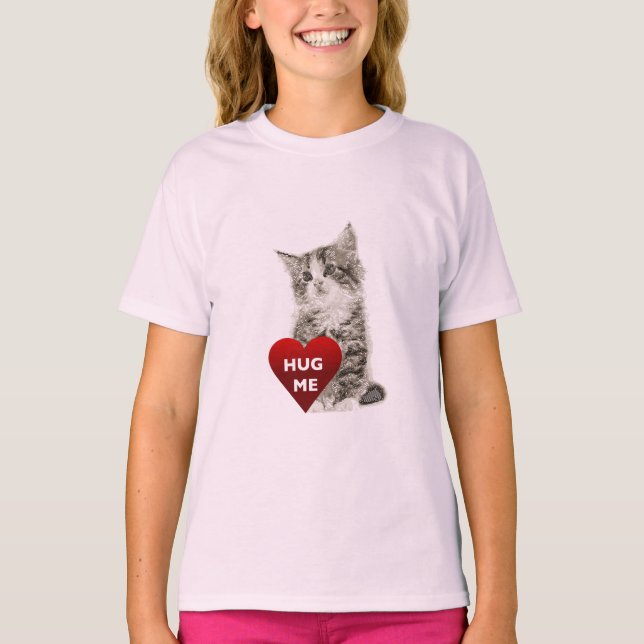 Abraço-me - Camisa Básica Para Meninas (Frente)