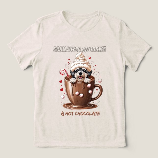 Abraços de Schnauzer e Chocolate Quente (Design frontal)