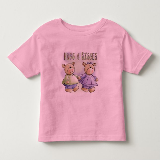 Abraços de urso do ursinho e camiseta e presentes (Frente)
