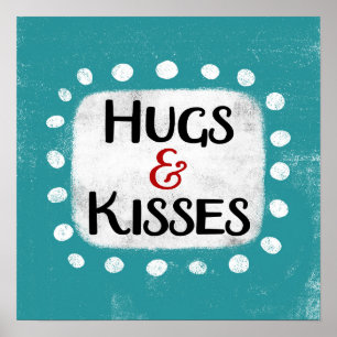 Abraços e Kisses Poster Wall Art