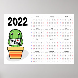Abraços gratuitos Calendário 2022 Poster - Início