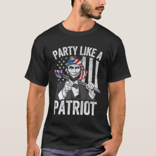 Abraham Lincoln 4º De Julho Camisas Homens America