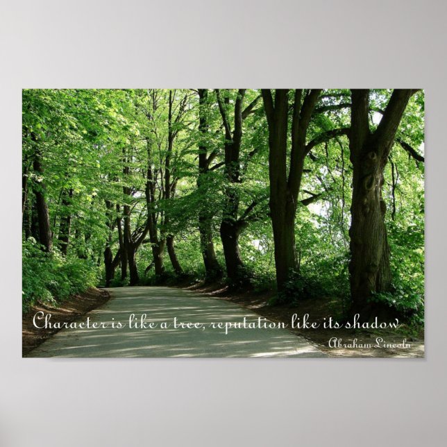 Abraham Lincoln Character Quote Poster (Frente)