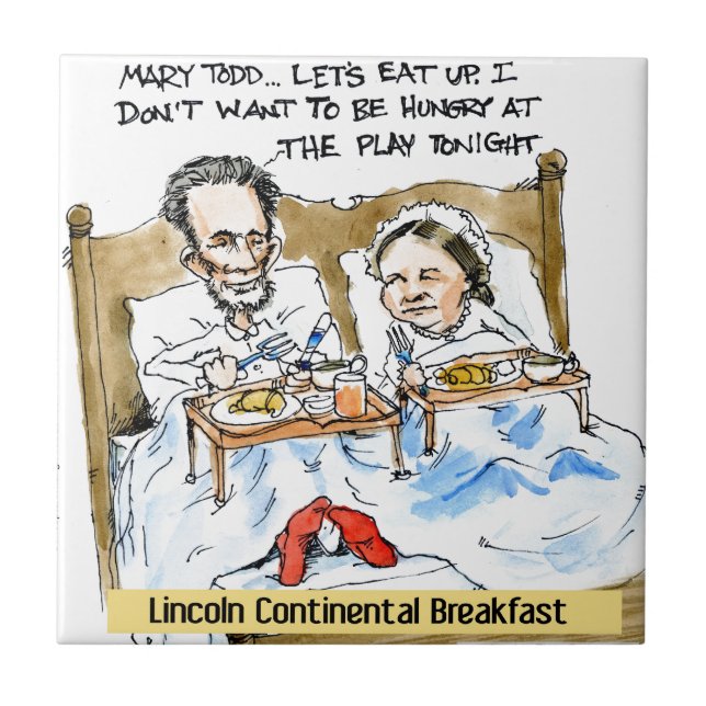 Abraham Lincoln & Mary Todd Café da Manhã na Cama (Frente)