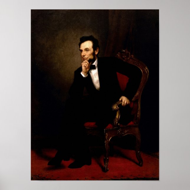 Abraham Lincoln - Poster do Retrato Oficial (Frente)