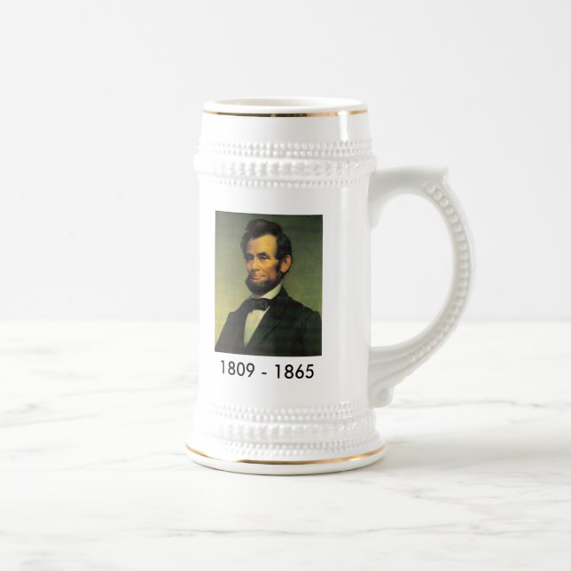 Abraham Lincoln que pinta a caneca de cerveja (Direita)