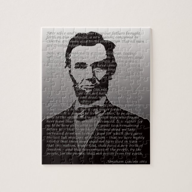 Abraham Lincoln & quebra-cabeça do endereço de (Vertical)