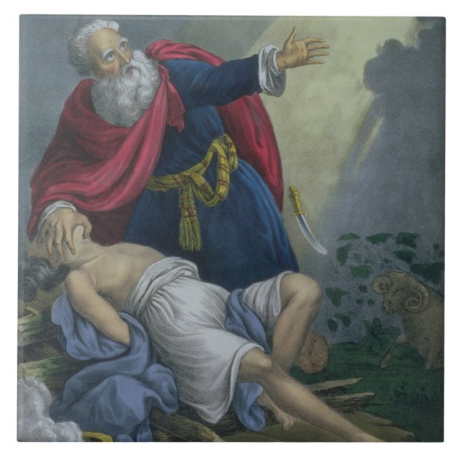 Abraham que oferece acima de seu filho Isaac, de (Frente)