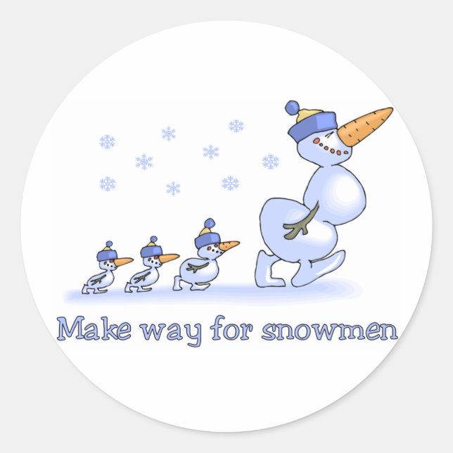 Abram caminho para os adesivos Snowmen (Frente)