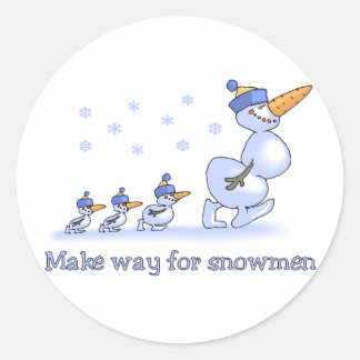 Abram caminho para os adesivos Snowmen