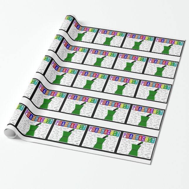 Abreviaturas de papel de embrulhamento de presente (Desenrolado)