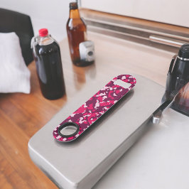 Abridor De Garrafa Bar Key Camuflagem Rosa