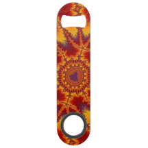 Fractal Colorida Vermelha, Roxo e Amarelo