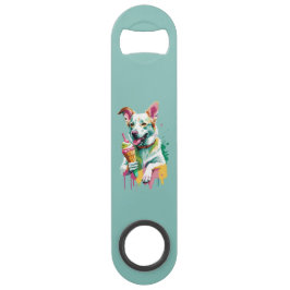 Abridor De Garrafa Bar Key Happy Dog eating an ice-cream