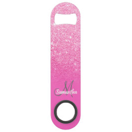 Abridor De Garrafa Bar Key Monograma feminino moderno, brilhante brilho cor-d