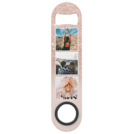 Abridor De Garrafa Bar Key Rosa dourado chic - esfrega 3 fotógrafo monograma