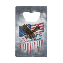 Abridor De Garrafa Cartão Em Forma De Crédito A bold illustration of an american eagle