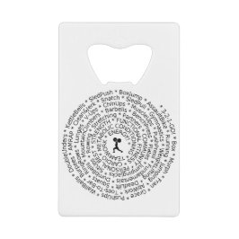 Abridor De Garrafa Cartão Em Forma De Crédito AMOR ao EXERCÍCIO - design Crossfit-Inspirado