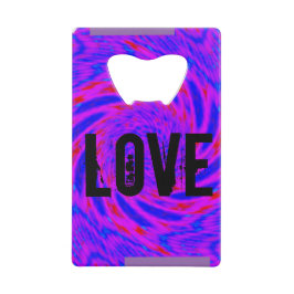 Abridor De Garrafa Cartão Em Forma De Crédito Mandala-colorido-azul-azul-LOVE-caleidoscópio RMDE