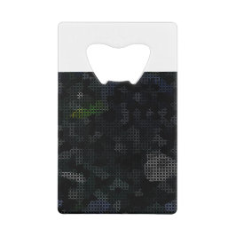 ABRIDOR DE GARRAFA CARTÃO EM FORMA DE CRÉDITO MODERN_ELEGANT_THE ABSTRATO_ART _BLACK