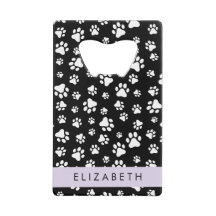 Padrões de pata, patas de cão, preto e branco, seu