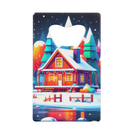 Abridor De Garrafa Cartão Em Forma De Crédito Tranquilo Natal