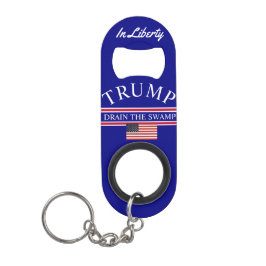 Abridor De Garrafa Chaveiro Chaveiro Trump Drenar o Pântano