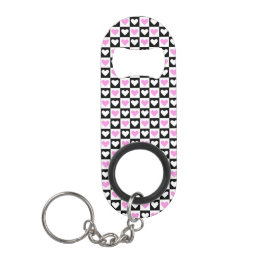 Abridor De Garrafa Chaveiro Mazipoodles Corações Abstração Rosa 2
