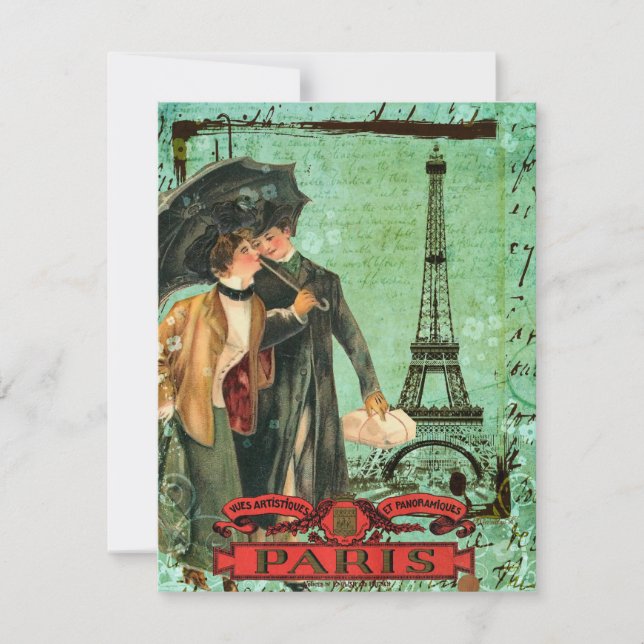 Abril no anúncio do convite de Paris (Frente)