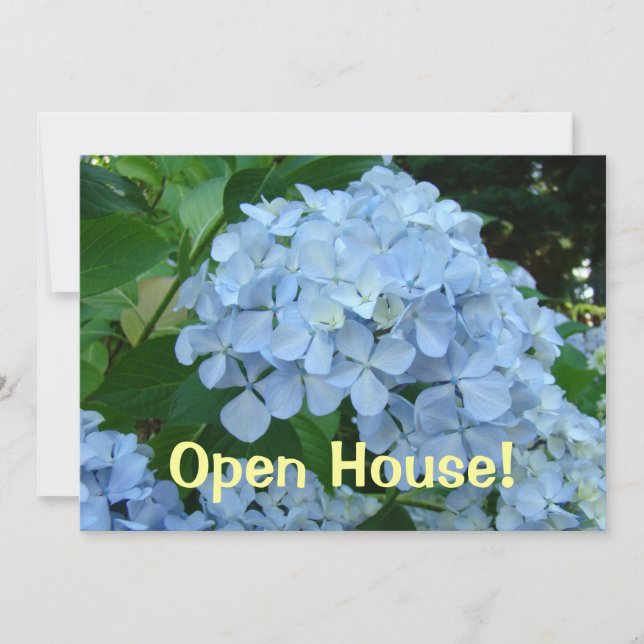 Abrir Casa! Convites Eventos Escolares Hydrangeas (Frente)