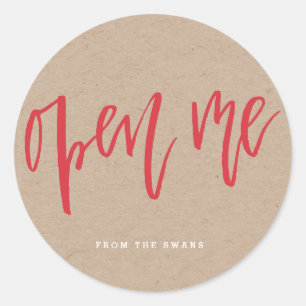 Abrir o adesivo de presentes