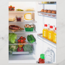 Abrir o frigorífico cheio de comida