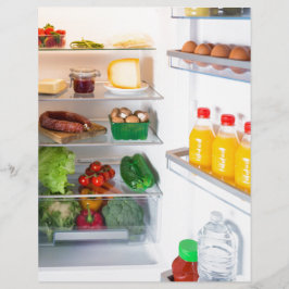 Abrir o frigorífico cheio de comida