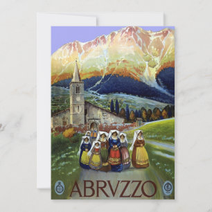 Abruzzo Itália Arte de Poster de Viagem Vintage co