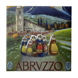 Abruzzo Itália Viagens vintage de Poster Arte com 